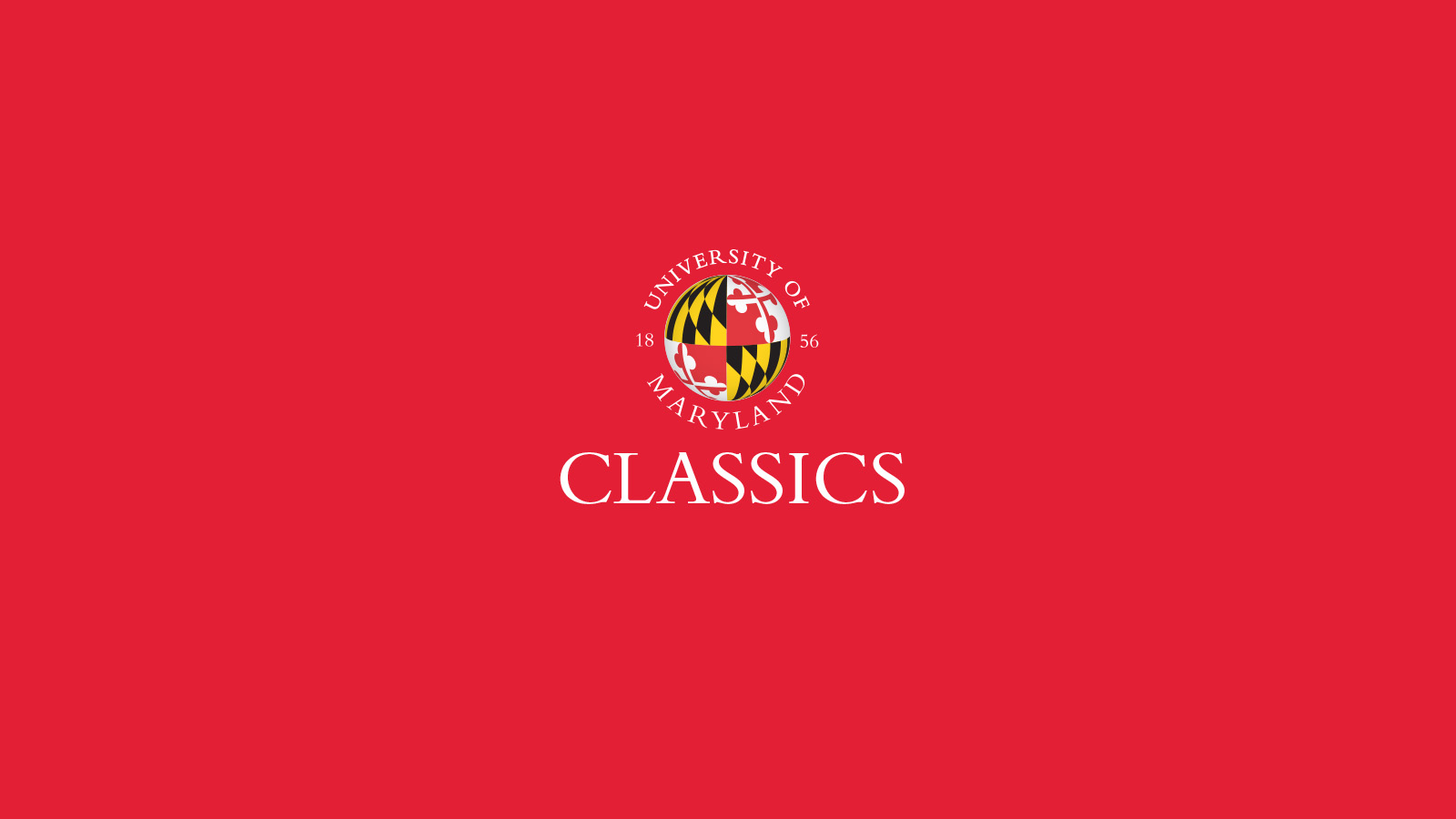 Classics logo on red background