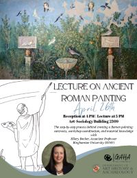 Flyer for Ancient Fresco Painting technique lecture and workshop