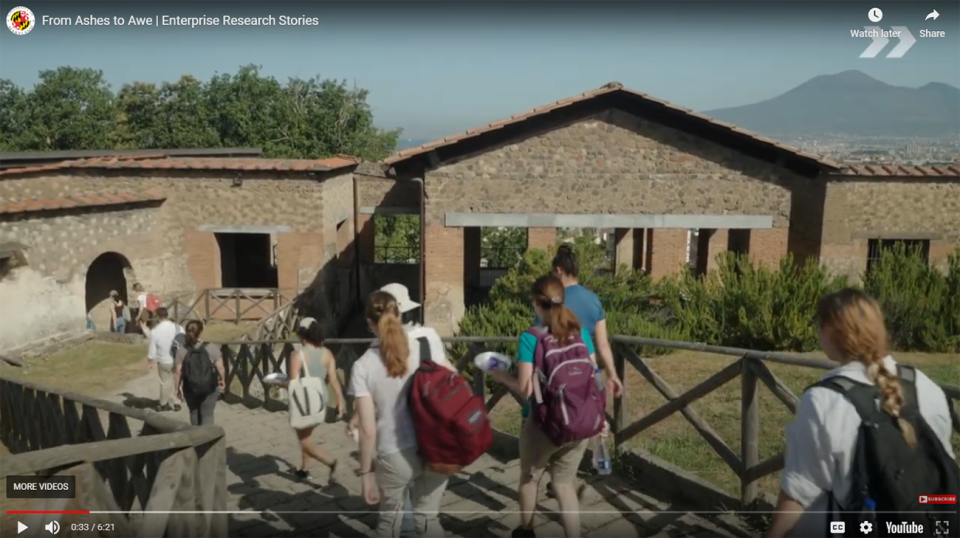 Students walking at Villa Adrianna at Stabiae