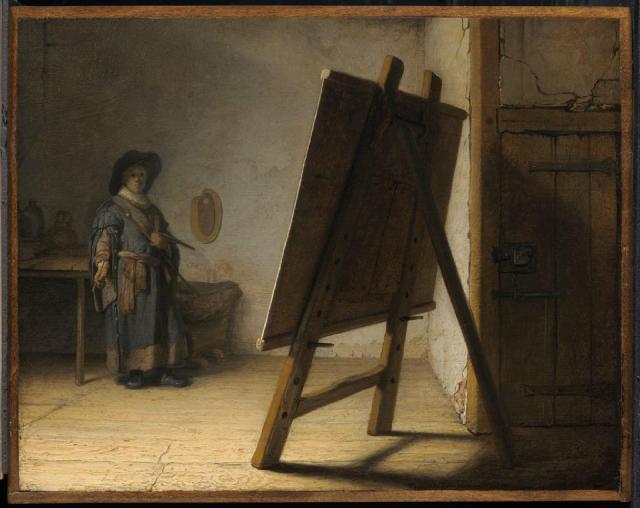 Rembrandt, An Artist in His Studio, c. 1628, Museum of Fine Arts, Boston