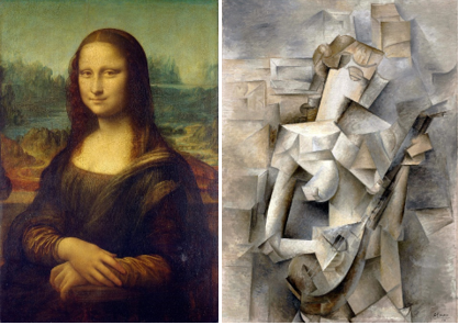 Leonardo da Vinci, Mona Lisa and Picasso, Girl with a Mandolin