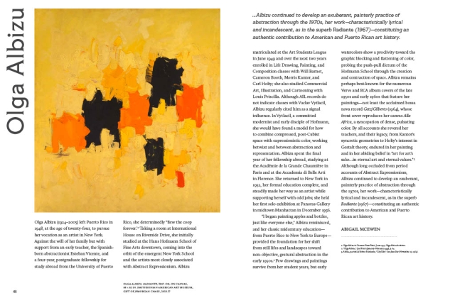 Abigial McEwen essay on Olga Albizu in 150 Stories